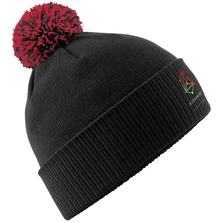 Snowstar Beanie - Black/Red