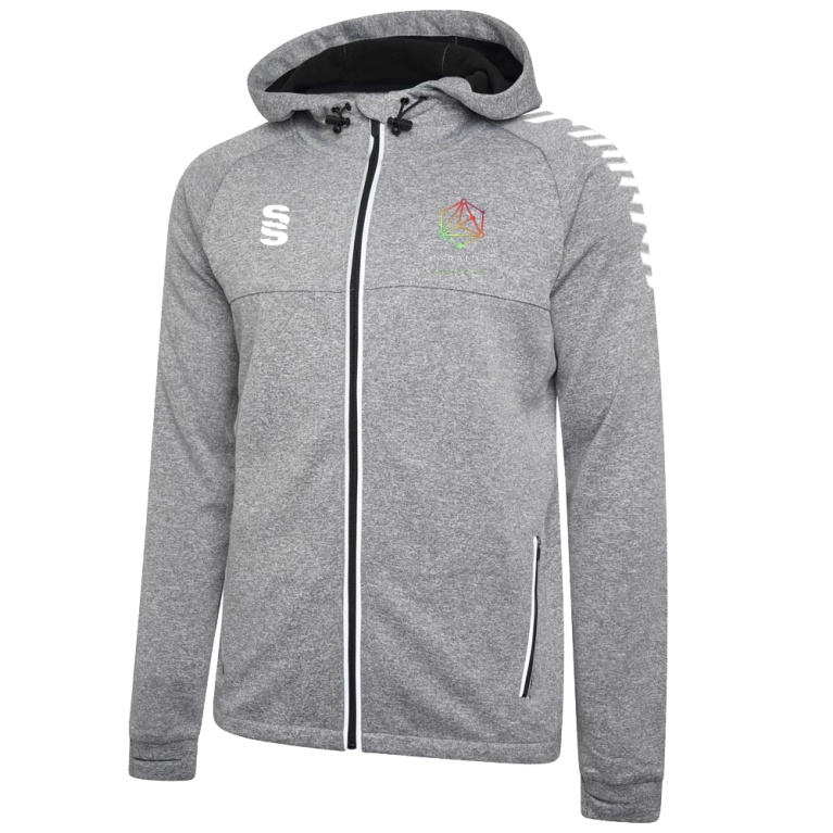 Dual Full Zip Hoody : Grey Marl